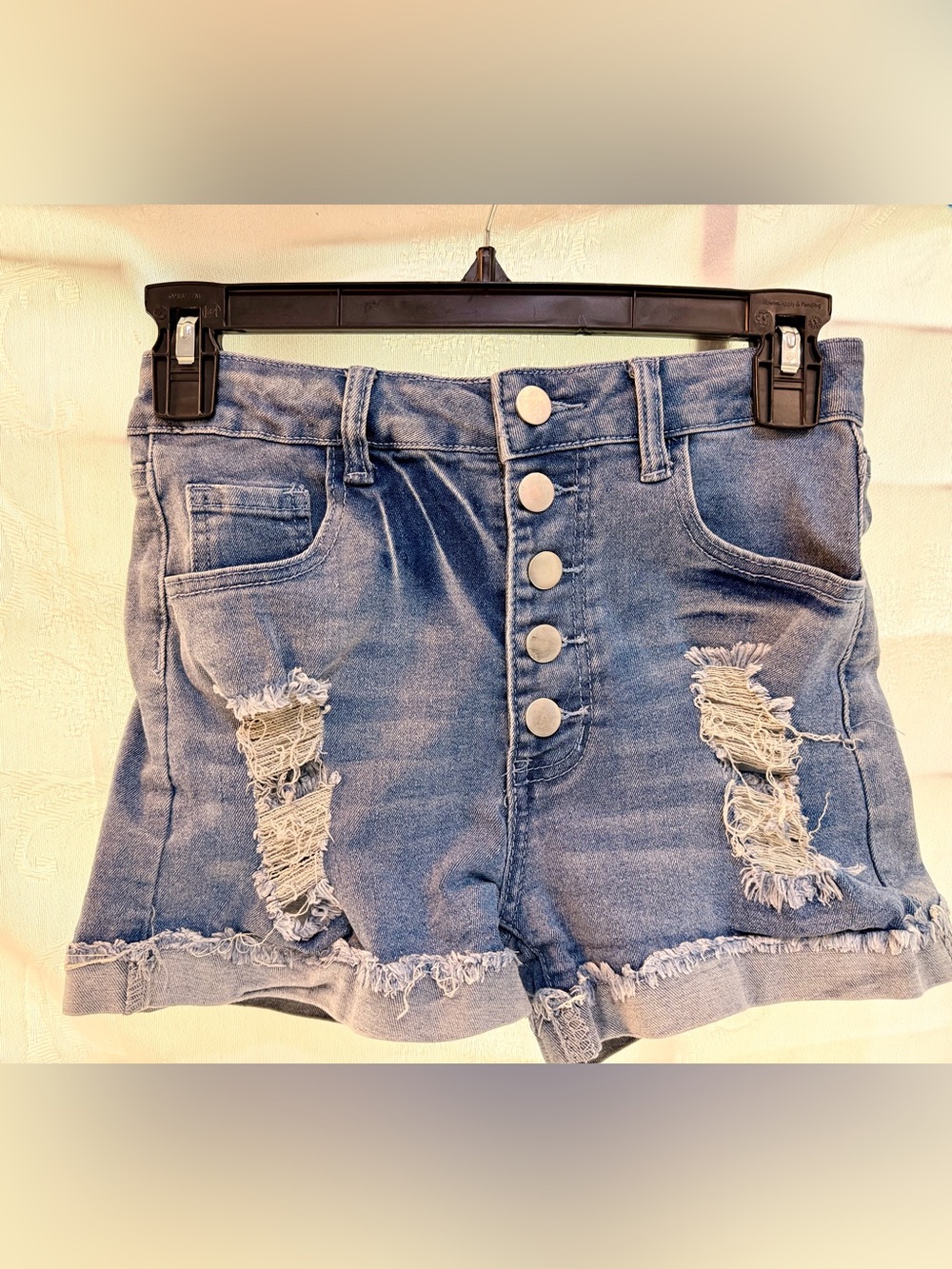 Source Unknown Distressed Blue Denim Jean Shorts B0058